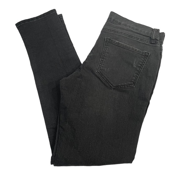 OLD Navy Boyfriend Skinny Jeans Distressed Leandra Black Womens Regular - Picture 2 of 8